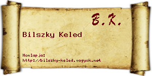 Bilszky Keled névjegykártya